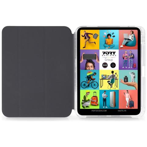 201353 custodia per tablet 27,7 cm (10.9") Custodia flip a libro Nero, Trasparente, Turchese - Foto 10