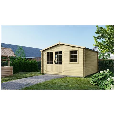 Casetta Da Giardino In Legno - 15.21m2 - 3.90x3.90m - 40mm - Colore: Naturale - Foto 1