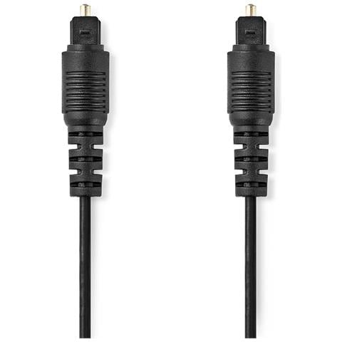Cavo Audio Ottico Toslink Maschio 2m Suono Digitale, Nero - Foto 1