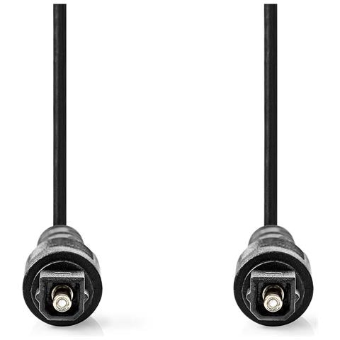 Cavo Audio Ottico Toslink Maschio 2m Suono Digitale, Nero - Foto 3