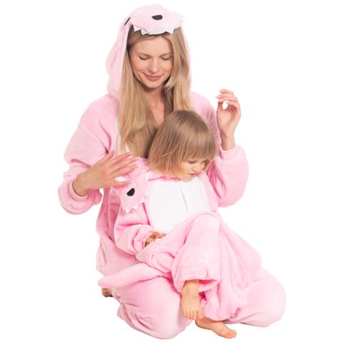 Pigiama Per Bambini Kigurumi Onesie Costume Dinosauro Rosa 105-115 - Foto 5