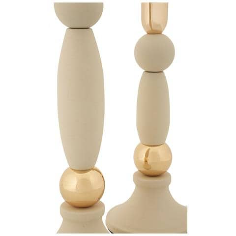 Portacandela Mf941 - Beige - Acciaio - 9,5x9,5x30 Cm - Foto 2