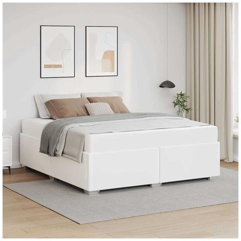Struttura del letto Bianco 180 x 200 cm Pelle sintetica - Foto 2
