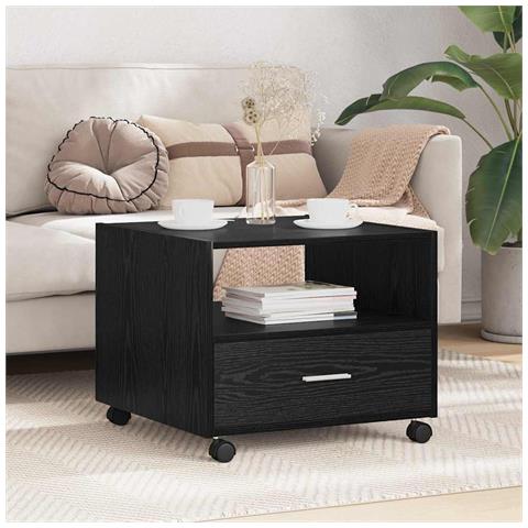 Tavolino da salotto with Drawer Rovere nero 55 x 55 x 45 cm - Foto 2