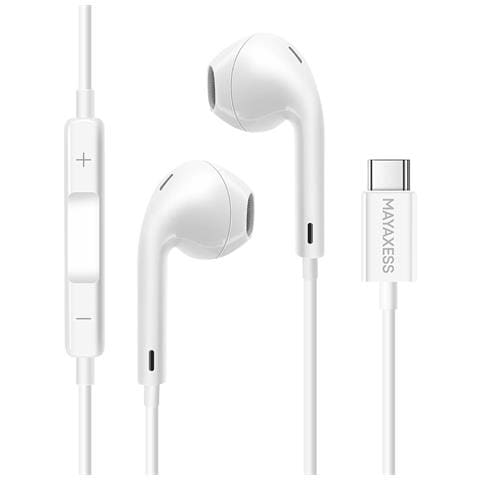 Cuffie Cablate Usb-c Per Iphone 17 Air Con Microfono Integrato, Bianco - Foto 1