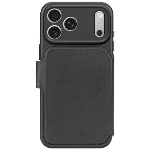 Custodia Folio Per Iphone 17 Pro Max Magsafe In Pelle Con Cover Amovibile, Nero - Foto 1