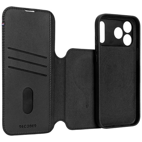 Custodia Folio Per Iphone 17 Pro Max Magsafe In Pelle Con Cover Amovibile, Nero - Foto 5