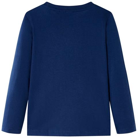 Maglietta Bambini Maniche Lunghe Blu Marino 128 - Foto 2