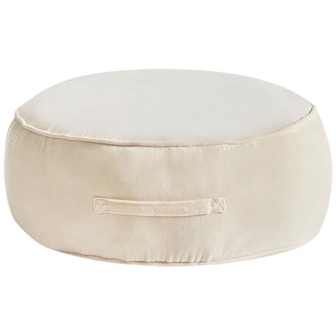 Pouf Yulle Velluto Beige Chiaro - Foto 2