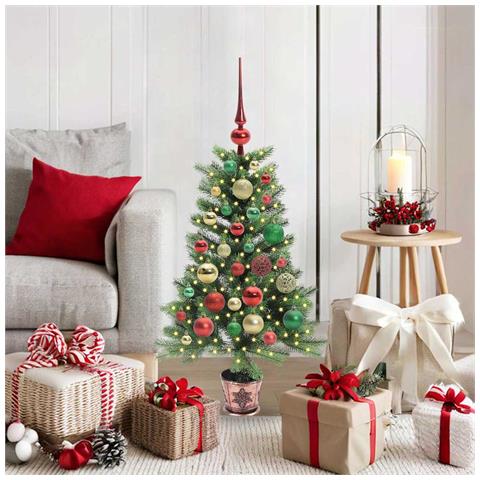Albero di Natale con 150 LED con supporto Verde 90 cm PE - Foto 2