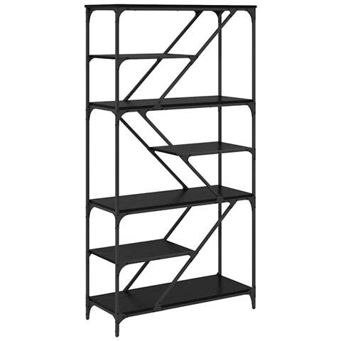 Libreria Rovere Nero 91 x 36 x 176 cm Legno multistrato - Foto 1