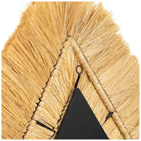 Specchio In Fibra Naturale Marrone 62x80x3h - Foto 7