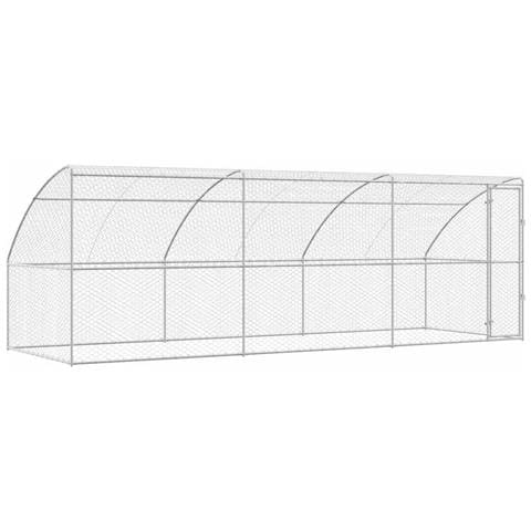 Cuccia per cani 3 pcs Argento 6 x 2 x 2 m Acciaio zincato - Foto 1