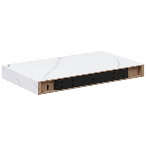 Scaffale da parete 2 pcs Marmo Bianco 40 x 23,5 x 4 cm - Foto 9