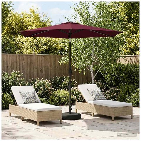Parasol da Giardino con Luci LED 270 x 270 cm Poliestere - Foto 2