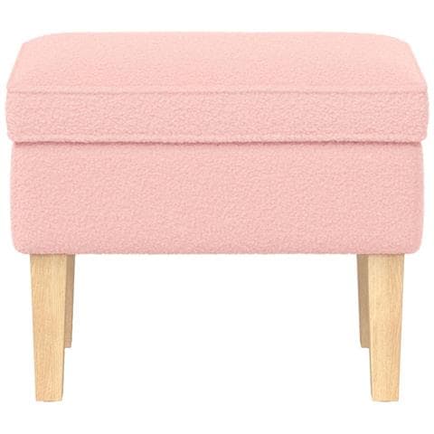 Poggiapiedi Rosa 55 x 35 x 41 cm Bouclé - Foto 2