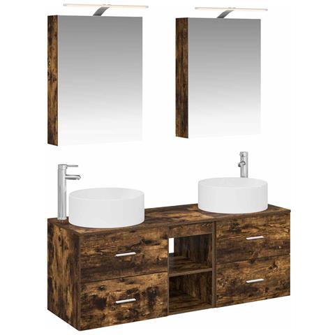 Set di mobili per il bagno 5 pcs Rovere Fumo - Foto 1