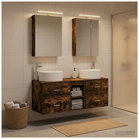 Set di mobili per il bagno 5 pcs Rovere Fumo - Foto 2