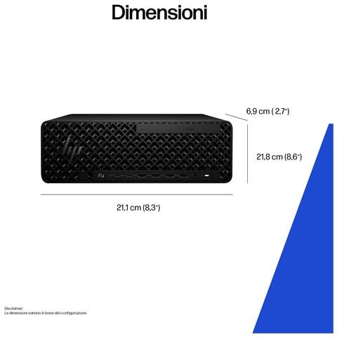 E26G8ET PC /stazione di lavoro 265 32 GB DDR5-SDRAM 1 TB SSD Windows 11 Pro SFF AI Workstation, AI PC Nero - Foto 2