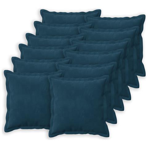 Cuscino con cuscino HOUTEN 12 pz Blu Velluto - Foto 1