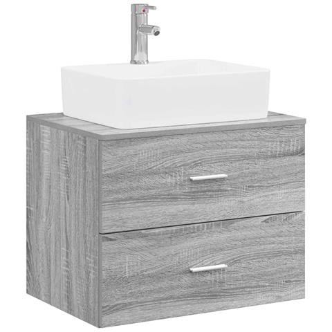 Set di mobili per il bagno Sonoma grigio Legno ingegnerizzato - Foto 1