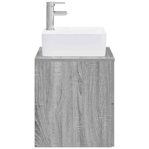 Set di mobili per il bagno Sonoma grigio Legno ingegnerizzato - Foto 10