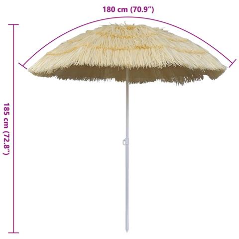 Ombrellone da Spiaggia Inclinabile Stile Hawaii - Foto 7
