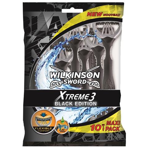 Sword Xtreme 3 usa e getta Rasoi Black Edition per l'uomo Maxi Confezione 10 - Foto 1