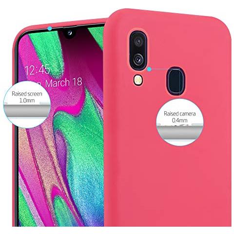 Custodia Compatibile Con Samsung Galaxy A40 In Candy Rosso - Coperchio Protettivo In Silicone Tpu Flessibile - Foto 2