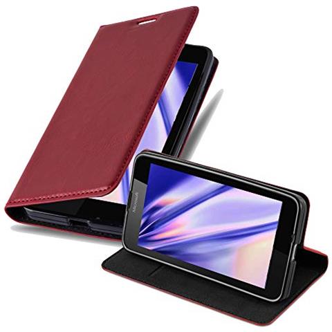 Custodia Compatibile Con Nokia Lumia 640 In Rosso Mela - Coperchio Protettiva Con Chiusura Magnetica, Funzione Stand E Tasca Per Le Carte - Foto 1
