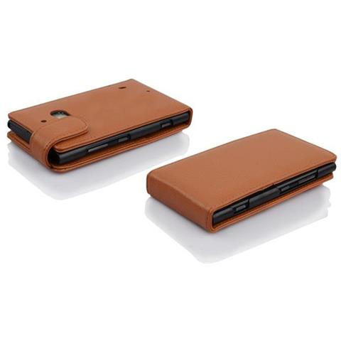 Custodia Compatibile Con Nokia Lumia 929 / 930 In Marrone Cioccolata - Coperchio Protettivo In Design Flip Realizzato In Similpelle Testurizzata - Foto 6