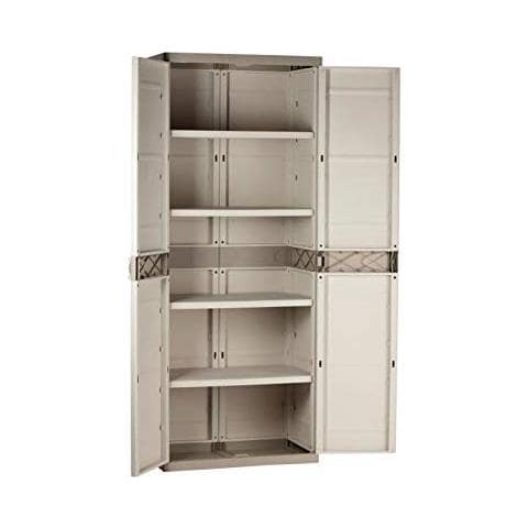 Armadietto In Plastica 70x44x176 Cm Beige - Foto 3