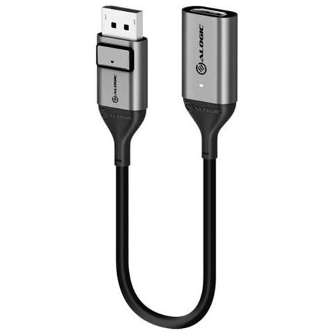 Uldphda-sgr Cavo E Adattatore Video 0,2 M Displayport Hdmi Nero, Argento (displayport / Hdmi Adapter 4k Activ)  - Foto 1