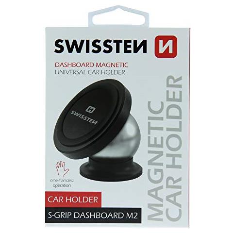 Supporto Auto Universale Magnetico Con Fissaggio Adesivo Colorato Nero M2 Blister - Foto 2