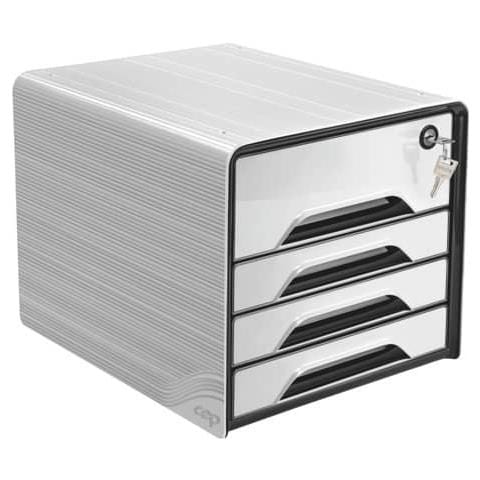 Cassettiera 4 Cassetti Smoove Secure 36x28,8x27,1 Cm Inserti Neri 1073110121 - Foto 1