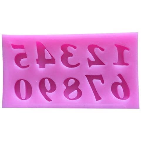 HTN (2pcs) Mini Stampo Per Torta In Silicone Digitale 0-9 HTN (2pcs) Mini Stampo Per Torta In Silicone Digitale 0-9