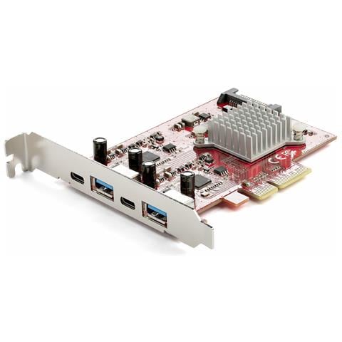 Startech.com Scheda Pci Express Usb A 4 Porte - Scheda Di Espansione Pcie Usb 10gbps Con 2 Controller - 2 Porte Usb-c E - Foto 2