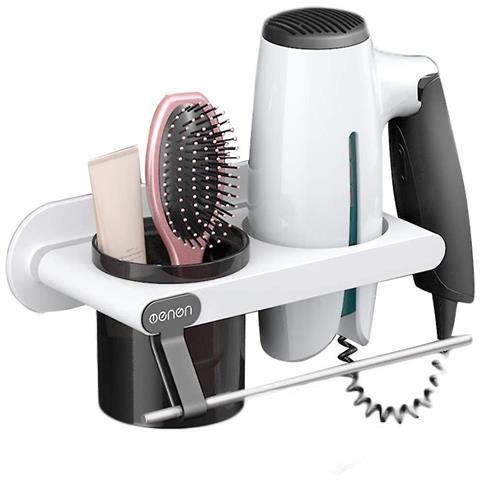 HTN Porta Dell'asciugatrice Per Capelli Montata A Parete Supporto Per Asciugacapelli Supporto Per Asciugacapelli Con Parata Di Asciugamano Supporto Per Asciugacapelli Multifunzionale Staccabile Per Bagno (bianco) Ji IV10604 HTN Porta Dell'asciugatrice Per Capelli Montata A Parete Supporto Per Asciugacapelli Supporto Per Asciugacapelli Con Parata Di Asciugamano Supporto Per Asciugacapelli Multifunzionale Staccabile Per Bagno (bianco) Ji IV10604