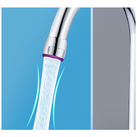 Aeratore Per Rubinetto Con 2 Modalità Di Flusso D'acqua - Girevole A 360° Silver - Foto 2