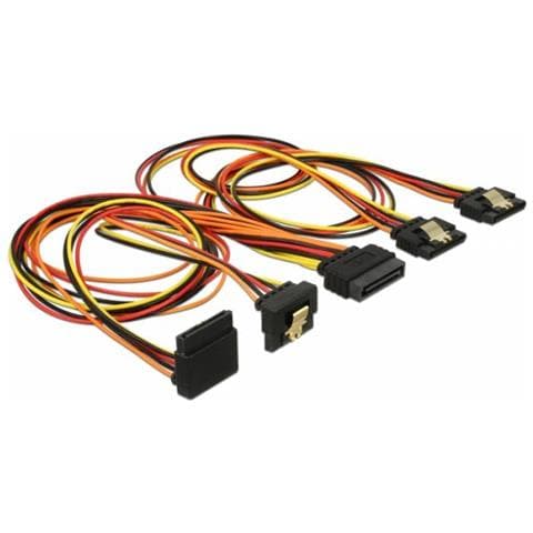 60149 Cavo Sata 0,5 M Sata A 15 Pin 4 X Sata 15-pin Nero, Arancione, Rosso, Giallo - Foto 1