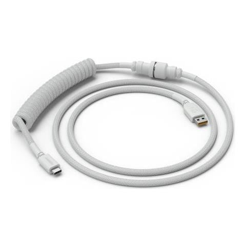 Pc Gaming Race Usb 2.0 Cable 4.5ft Total Length 6 Coiled Section Usb-c To Usb-a Adaptor 5-pin Aviator Connector Double-braided Bianco 1,37 M Usb Tipo A, Usb Tipo-c - Foto 1