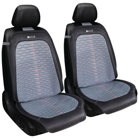 Monza, Coppia Coprisedili Anteriori In Tessuto Alveolare Di Poliestere E Trapuntato - Grigio - Foto 1