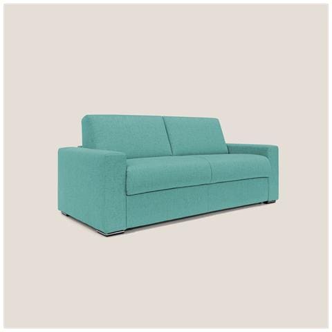 Nixon Divano letto matrimoniale con materasso 20 cm in tessuto impermeabile T03 200 cm (mat. 140x197) verde acqua - Foto 1
