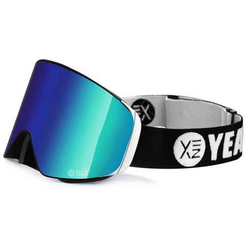 Maschera Apex Magnet Ski Snowboard Goggles Verde A Specchio /argento - Foto 1