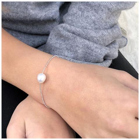 Misaki Bracciale Argento /perla Bianca - Foto 2