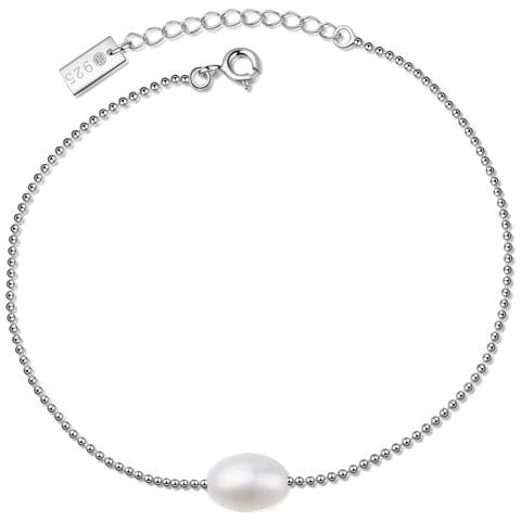 Misaki Bracciale Argento /perla Bianca - Foto 1