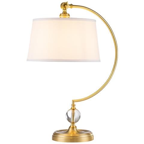 Lampada Da Scrivania Contemporanea Jenkins Metallo Ottone Spazzolato 1 Luce E27 - Foto 1