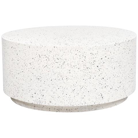 Tavolino Da Caffè Mgo Effetto Terrazzo Bianco Sporco Trezzo - Foto 1