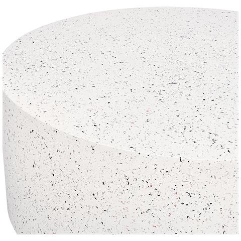 Tavolino Da Caffè Mgo Effetto Terrazzo Bianco Sporco Trezzo - Foto 2