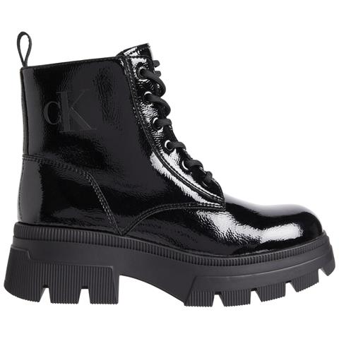 Chunky Combat Laceup Boot Triple Black Stivaletti Sintetico Scarpe Donna Nero Eu 40, Yw0yw01265 0gt - Foto 1